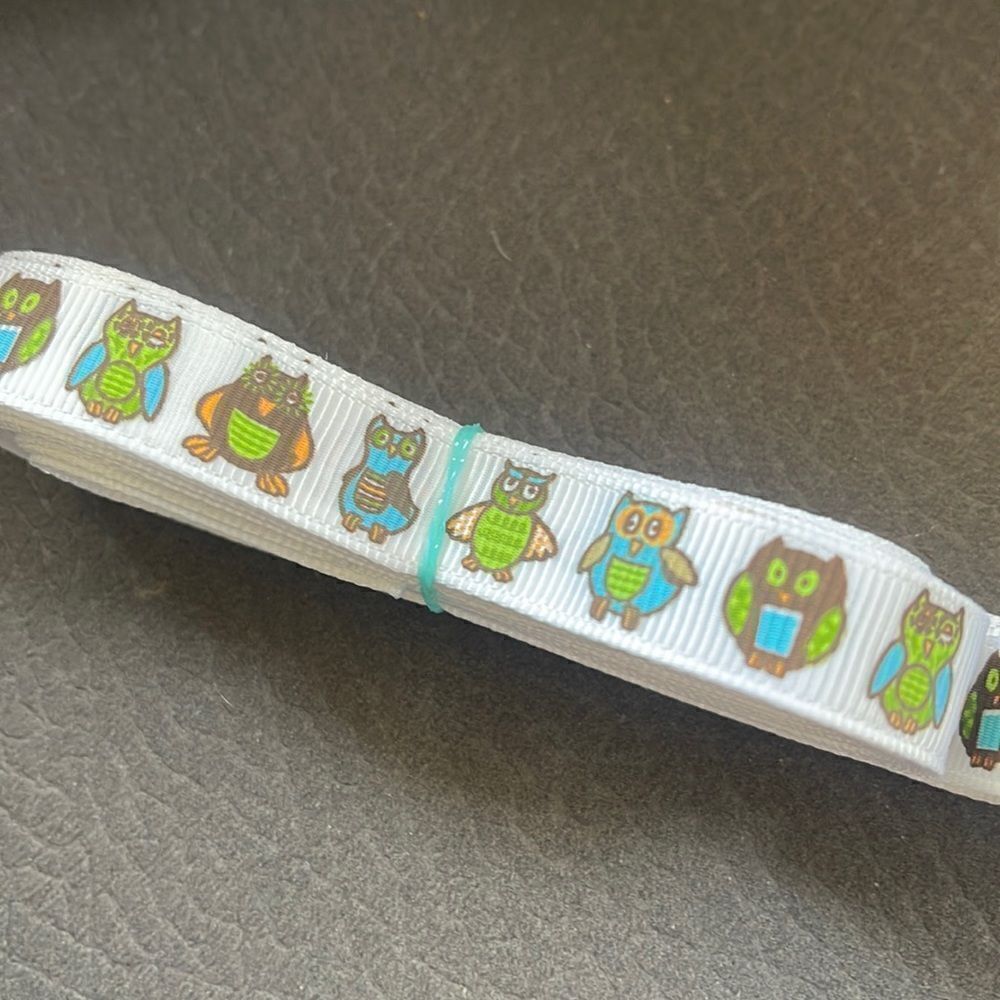 Grosgrain Ribbon .5” 5 yards yds 5/$20 NEW 1/2” bows bow making shipping print